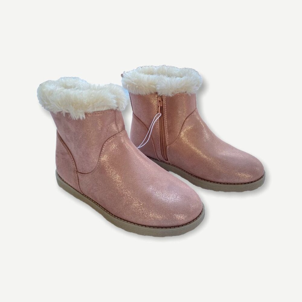 NEW Cat & Jack Pink Sparkle Furry Boots